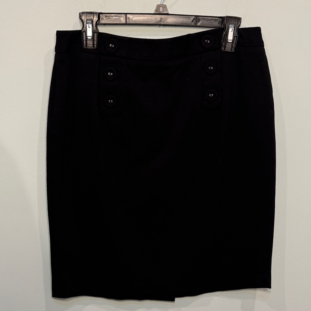 Talbots knit black skirt cotton/rayon Size 8P